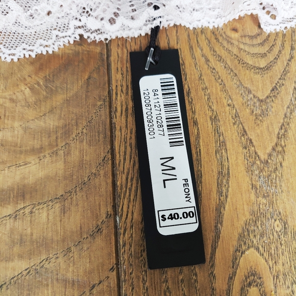 New Joe's Jeans lace bra bandeau in peony - Picture 5 of 5